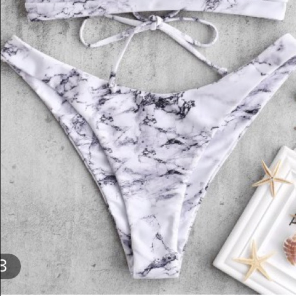ZAFUL marble bikini bottoms